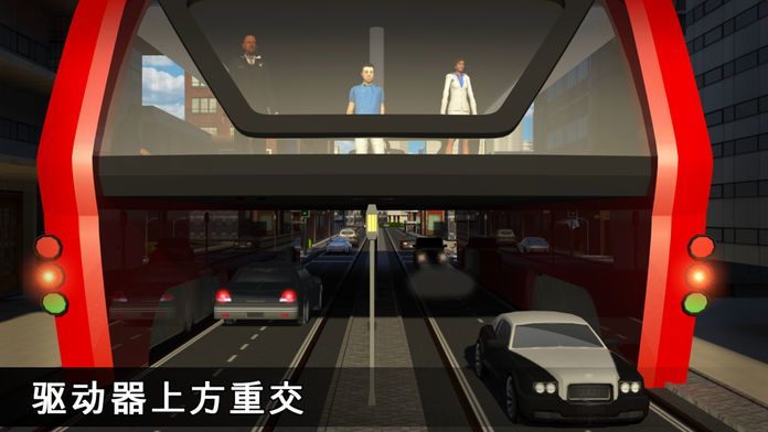 高架公交车司机3D：未来派汽车巴士驾驶模拟器游戏游戏截图