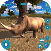 African Wildlife Rhino Savannaicon