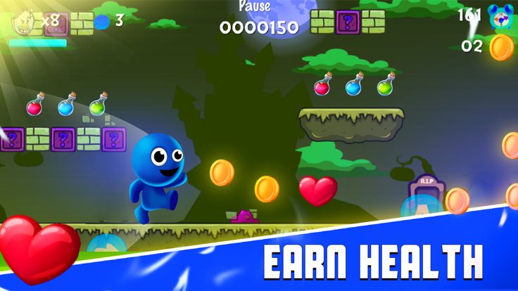 Super Blue Monster adventure游戏截图