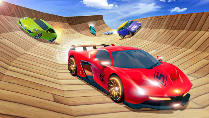 Mega Ramp Stunts Cars Game游戏截图