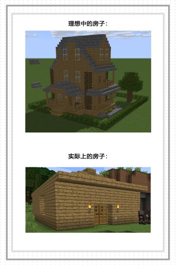 在《我的世界》中的理想和现实……我哭了，你呢？