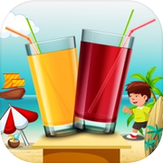 天然鲜榨果汁角：食品制造商教育游戏对于学校的男孩和女孩