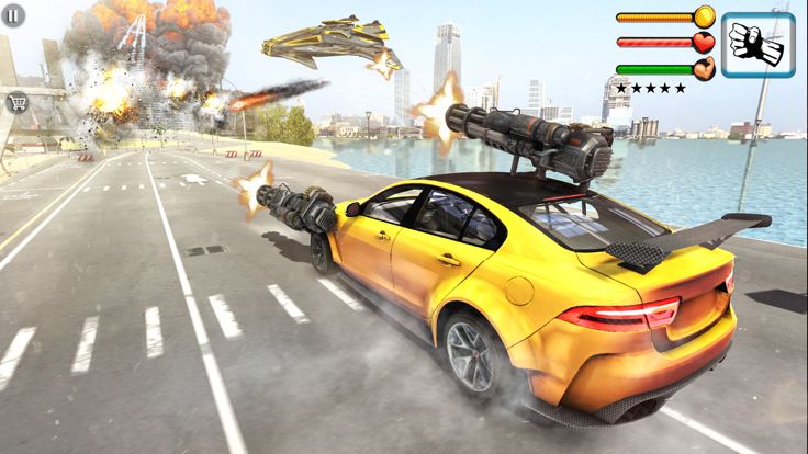 飞行机器人汽车改造游戏截图