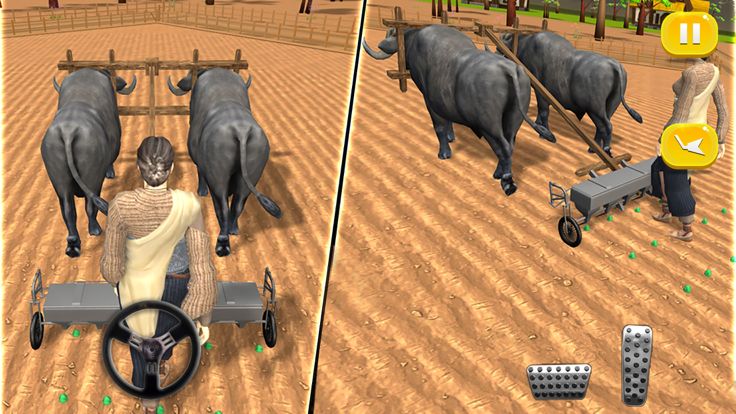 Village Farmers Plowing Harves游戏截图