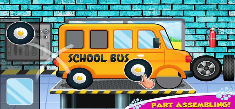 School Bus Auto Workshop Game游戏截图