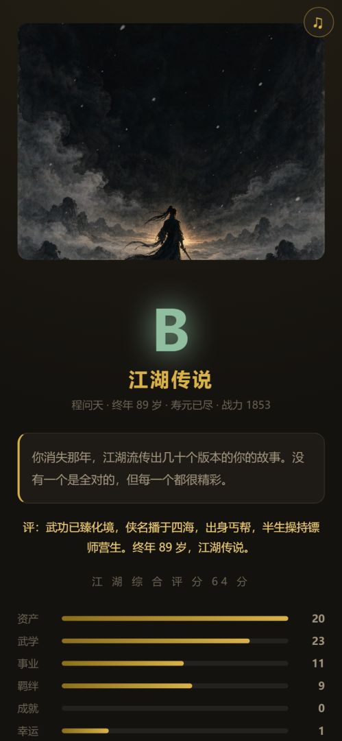 江湖人生模拟器游戏截图