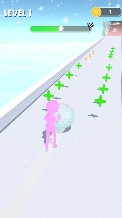 Snow Bridge Ice Race Ball Game游戏截图