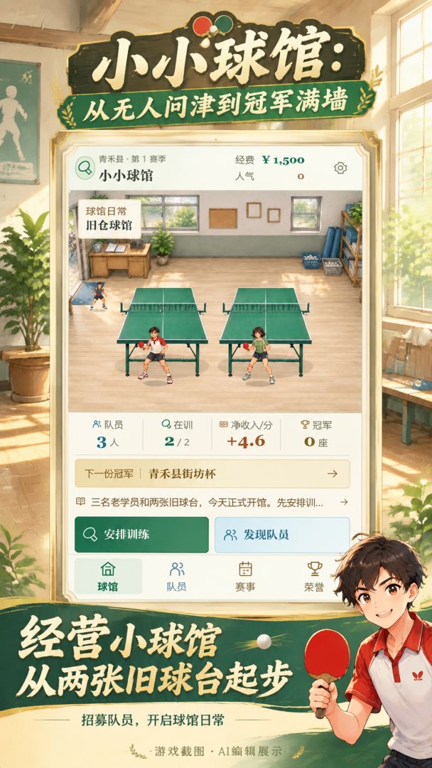 小小球馆:从无人问津到冠军满墙游戏截图