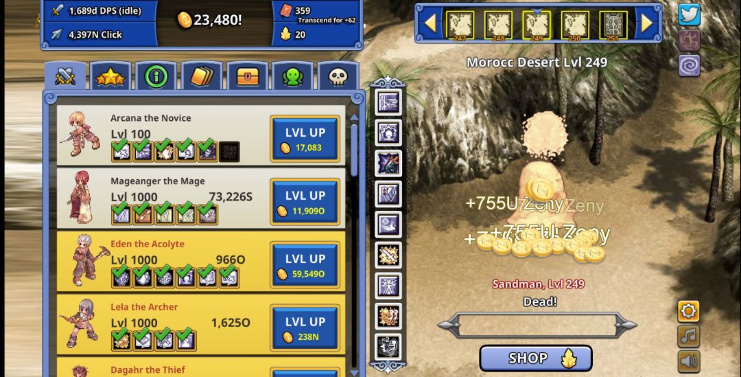 Ragnarok Clicker游戏截图
