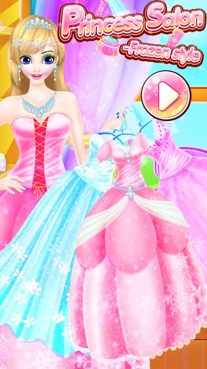公主化妆沙龙 -  冰雪皇后女王风格游戏截图