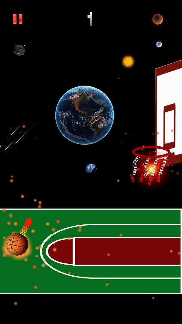 3分投篮 - 太空篮球游戏截图