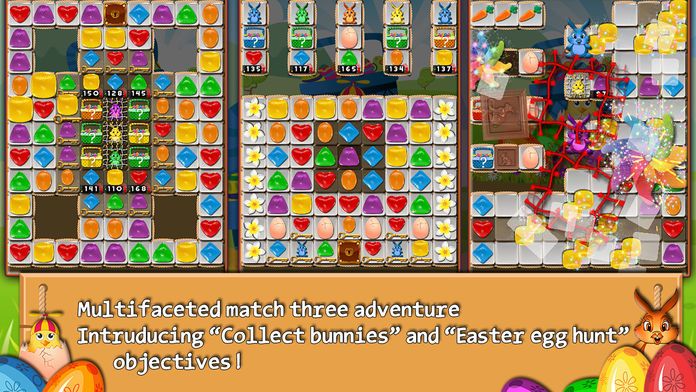 Bunny Drops - Match three puzzle游戏截图