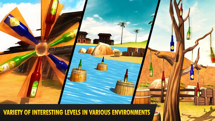 Bottle Shoot 3D Expert - Flipping bottle shooting游戏截图