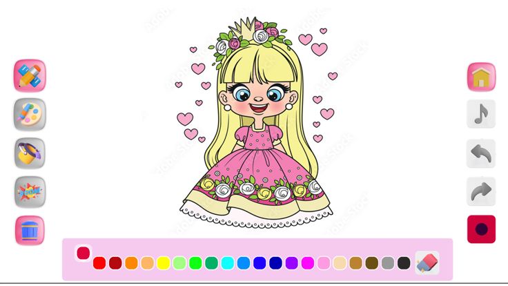 Coloring Princess for Kids游戏截图