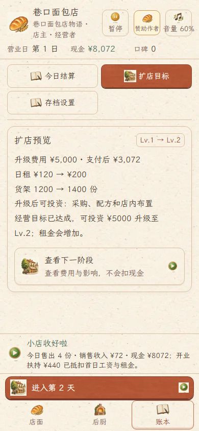 巷口面包店物语游戏截图