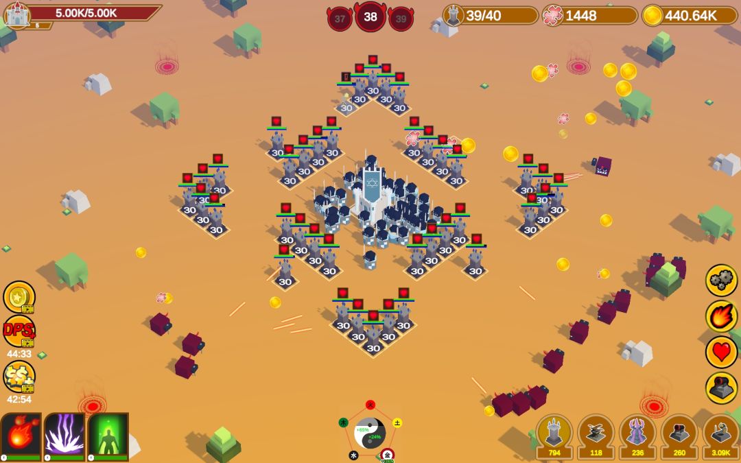 五行塔防游戏截图