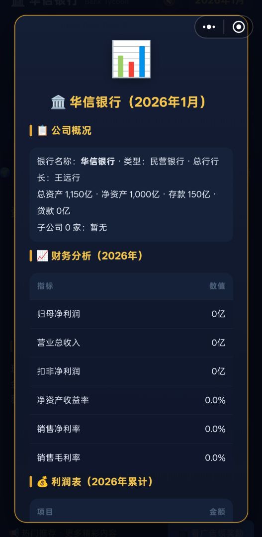 模拟经营银行家游戏截图