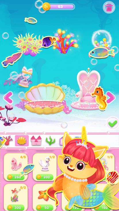 美人鱼公主换装捕鱼游戏游戏截图