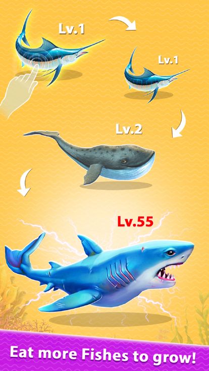 Merge & Eat Shark Evolution游戏截图