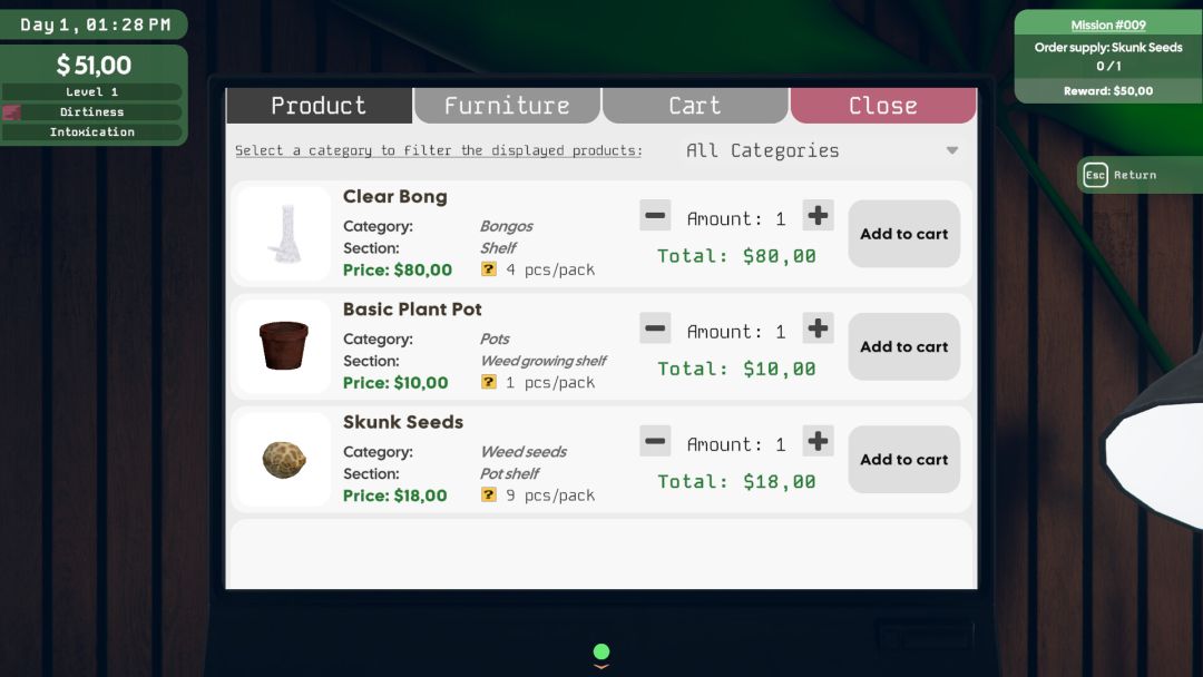 Weed Supermarket Simulator: Prologue游戏截图