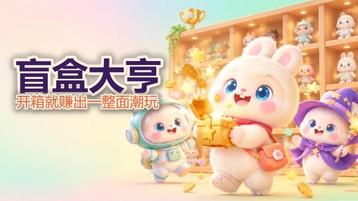 盲盒大亨：开箱就赚出一整面潮玩 封面