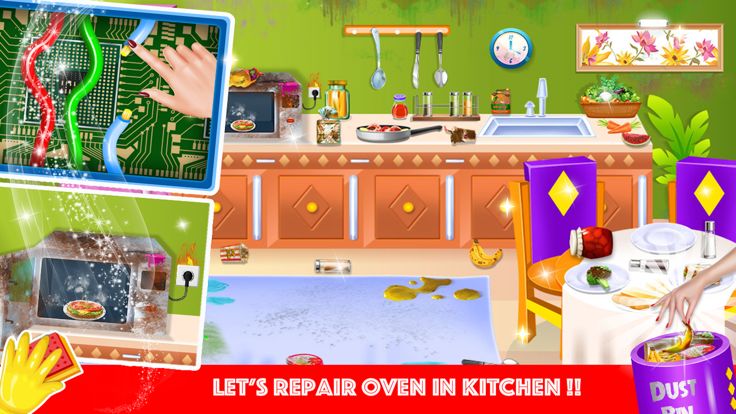Dirty House Cleaning Girl Game游戏截图