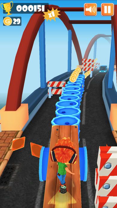 街头跑酷3D -在地铁,在公路尽情滑板冲刺酷跑!游戏截图