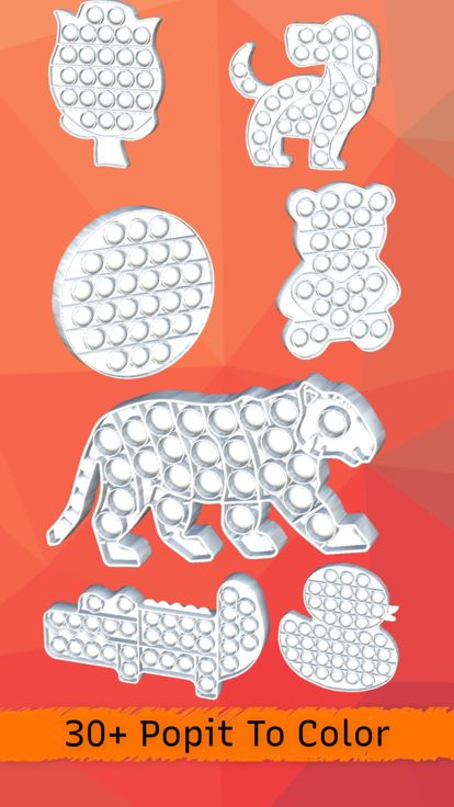 Pop It Fidget Toys 3D Coloring游戏截图