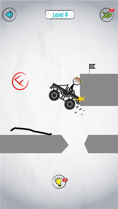 Draw Bridge Stickman Car Game游戏截图