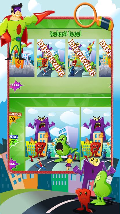 超级英雄大冒险找茬找不同单机游戏游戏截图