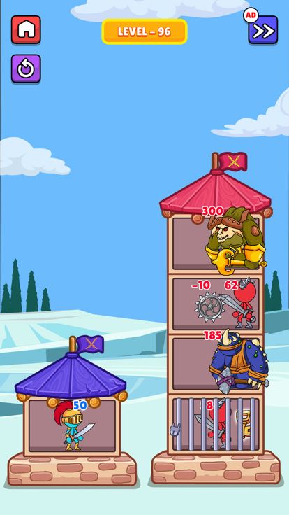 Stickman Hero Merge Tower War游戏截图