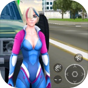 Pink Girl: Flying Rope Hero