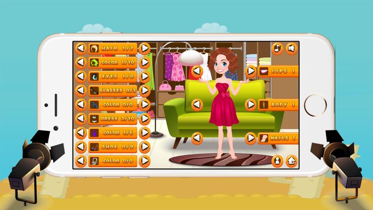 Cute Girl Dress Up 2D 可爱女孩打扮最好时尚游戏游戏截图