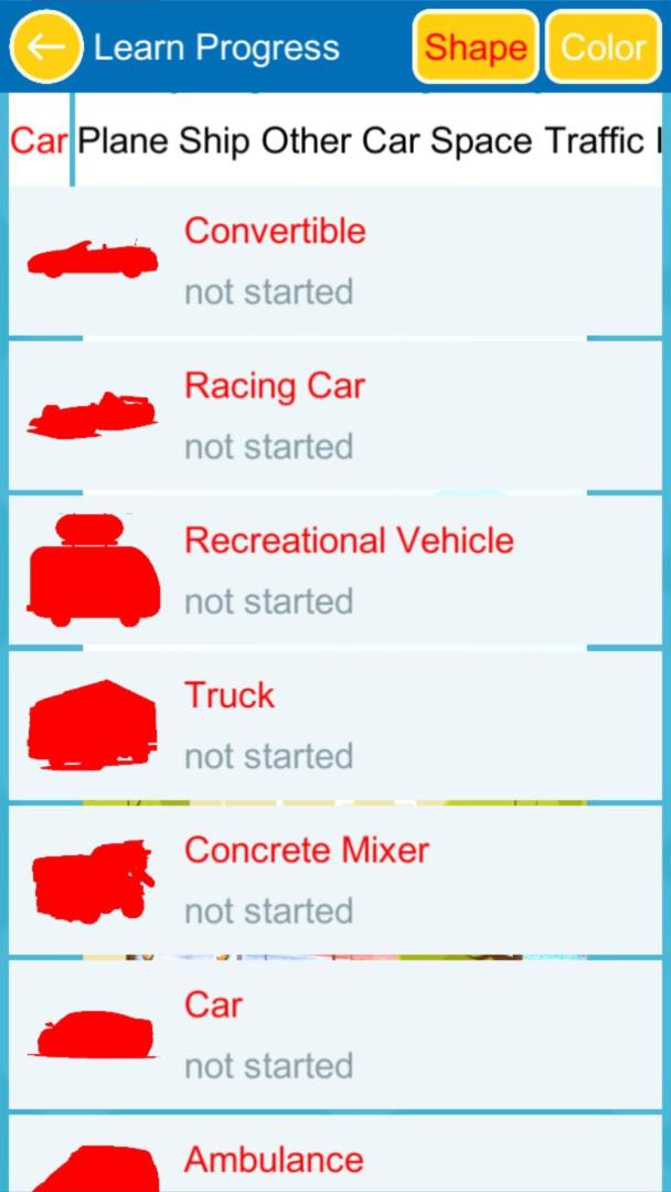 Learn Vehicle Color（测试版）游戏截图