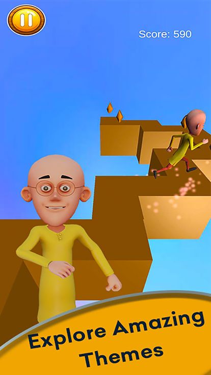 Motu Patlu Zigzag Fun Race游戏截图