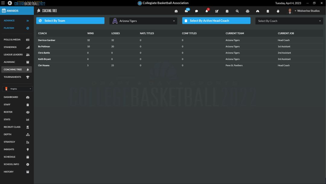Draft Day Sports: College Basketball 2022游戏截图