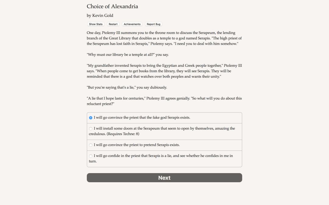 Choice of Alexandria游戏截图