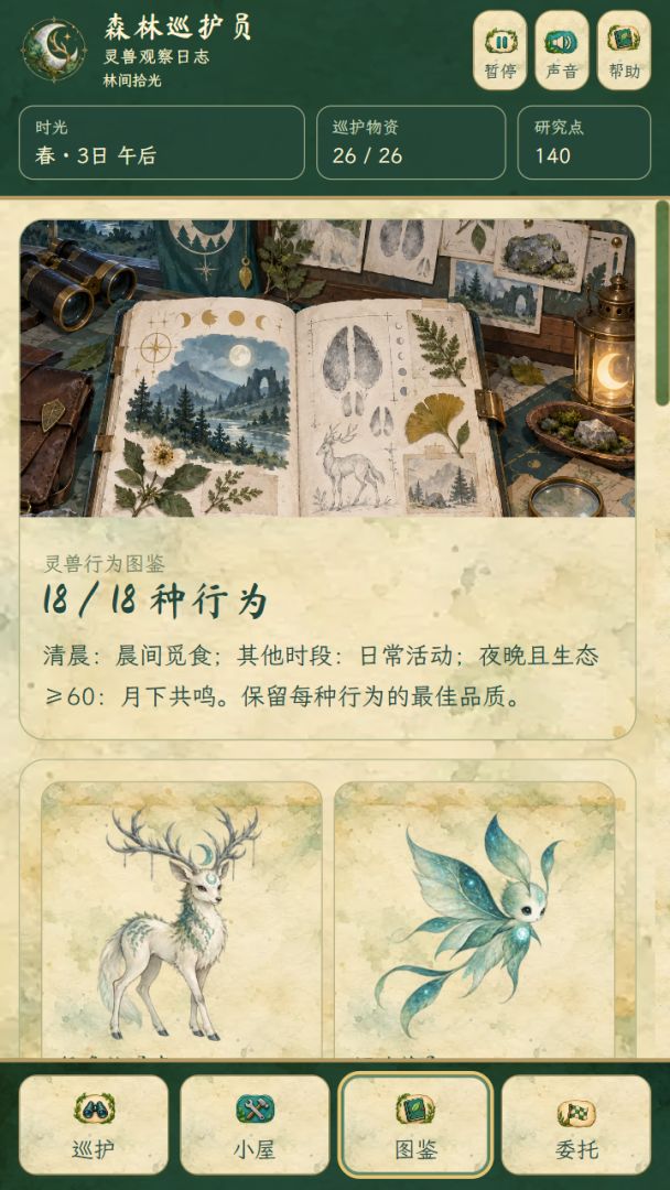 森林巡护员:灵兽观察日志游戏截图