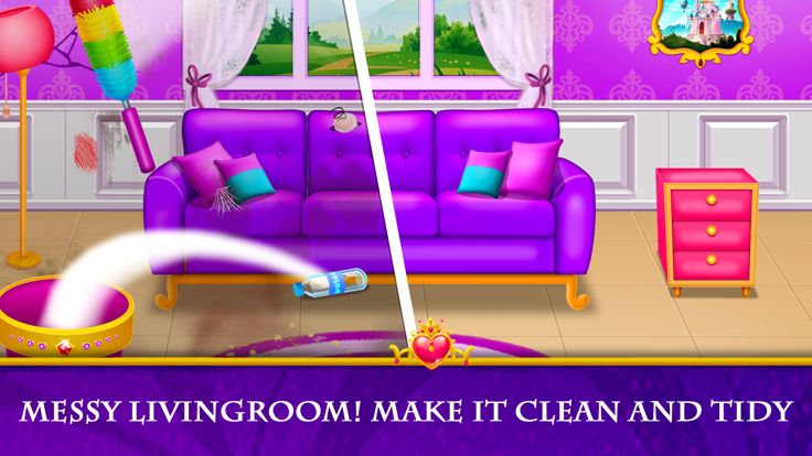 Princess House Cleaning Games游戏截图