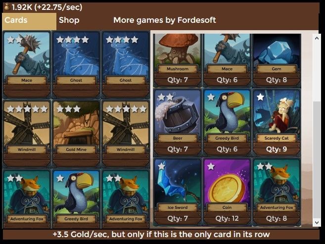 Creature Card Idle游戏截图