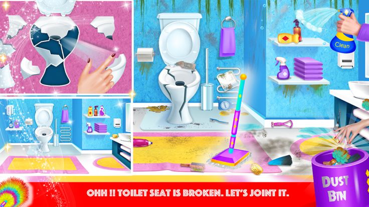 Dirty House Cleaning Girl Game游戏截图