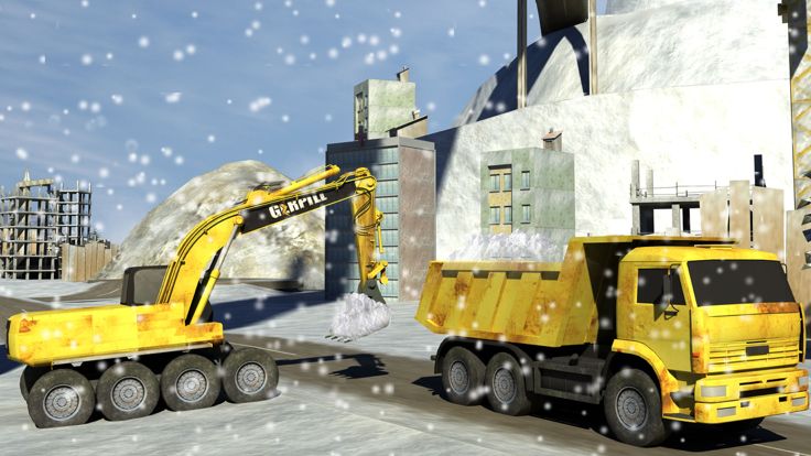 Snow Plow Truck game游戏截图