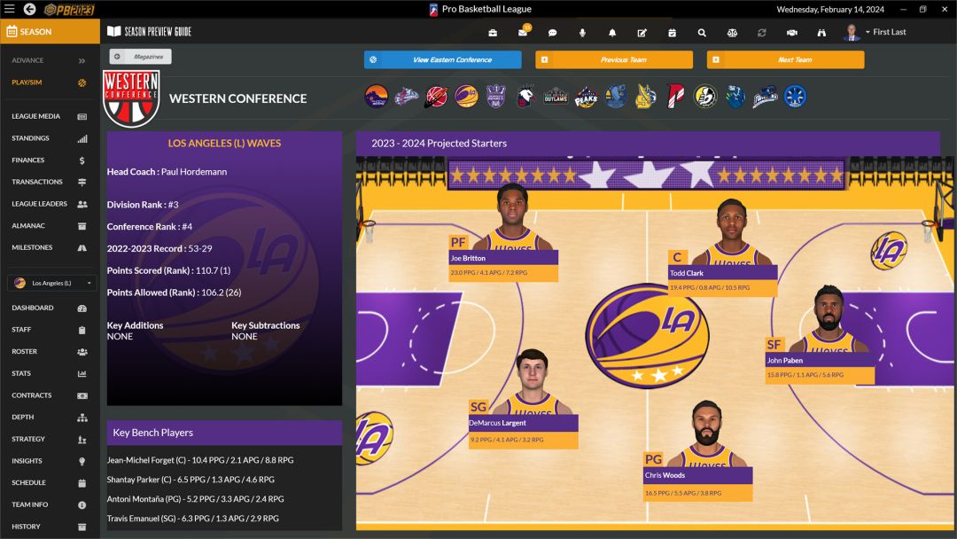 Draft Day Sports: Pro Basketball 2023游戏截图