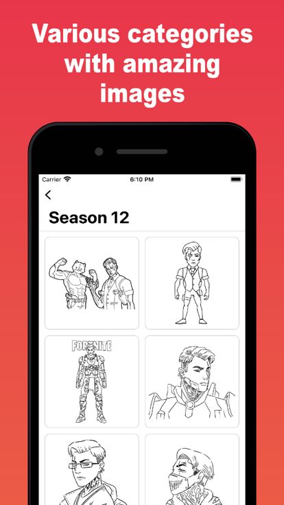 Colortnite: 最受欢迎的填色应用游戏截图