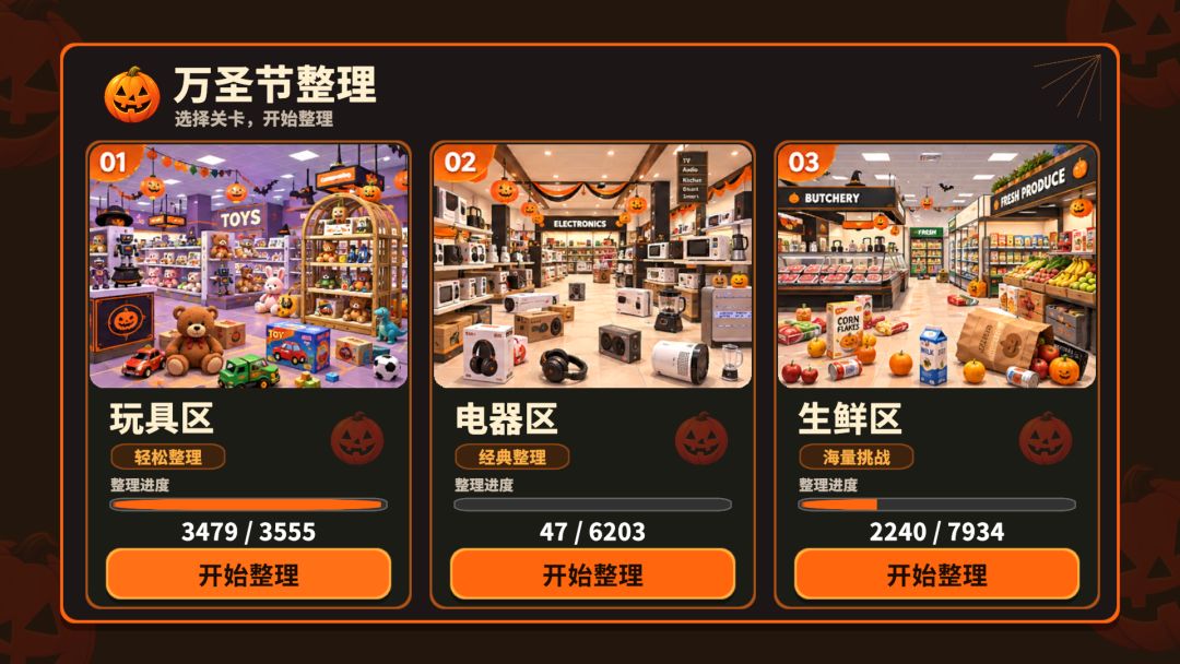 万圣夜商场整理游戏截图