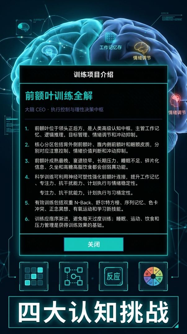 训练前额叶游戏截图