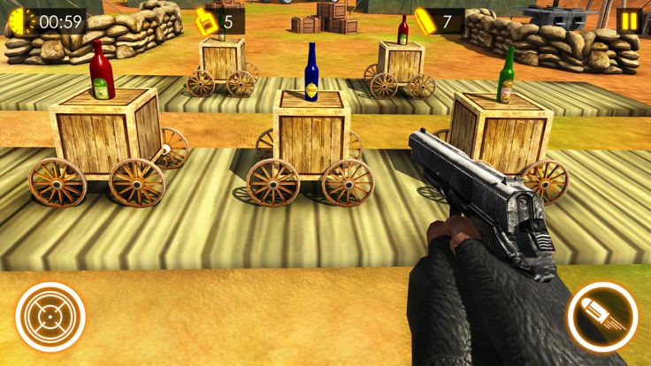 Bottle Shoot 3D Expert - Flipping bottle shooting游戏截图