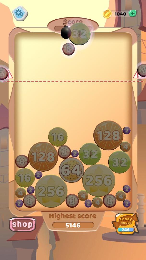 Candy Cutting 2048游戏截图