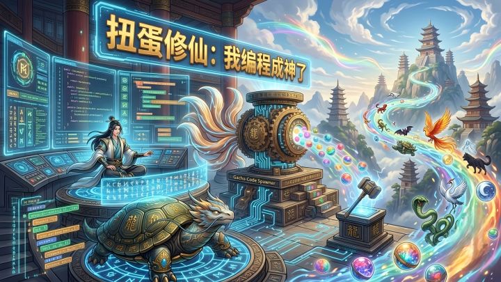扭蛋修仙：我编程成神了 封面