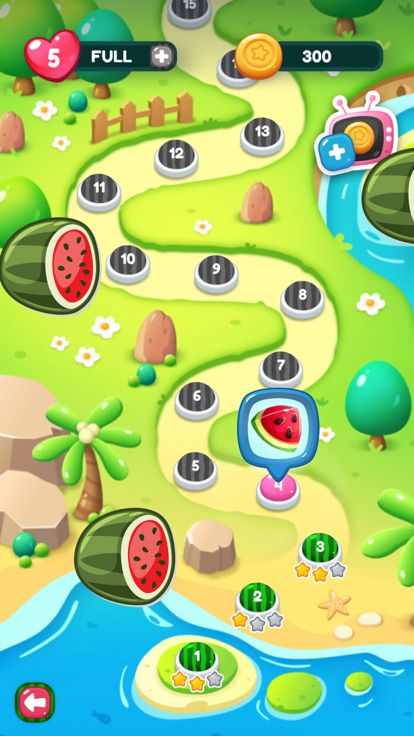 Watermelon Puzzle: Fruit Match游戏截图